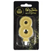 Urodziny dla dorosłych - Świeczka 8 eko-brokat - miniaturka - grafika 1