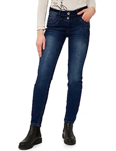 Cecil Damskie spodnie jeansowe Loose, Dark Blue Used Wash., 26W / 32L - Spodnie damskie - miniaturka - grafika 1