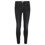 Spodnie damskie - VERO MODA Damskie spodnie jeansowe, czarny denim, (L) W / 32L - miniaturka - grafika 1