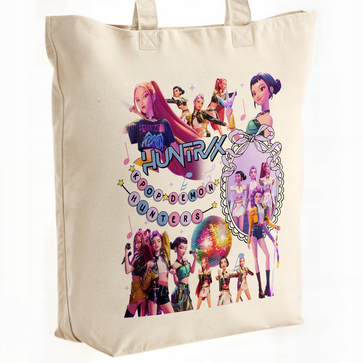Torba bawełniana premium KPopowe Łowczynie Demonów Huntrix Saja Dla Fanów