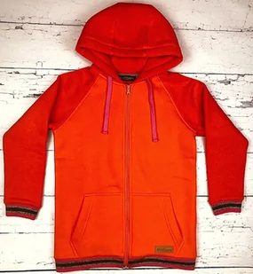 Bluza rozpinana dwa pomarańcze - odCZAPY Kids - Bluzy dla dziewczynek - miniaturka - grafika 1