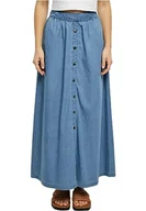 Spódnice - Urban Classics Damska spódnica damska Long Wide Light Denim, Skyblue Washed, XS - miniaturka - grafika 1