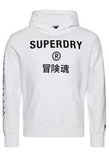 Superdry Męska bluza z kapturem Code Core Sport Hood z kapturem, Optic., XL - Bluzy męskie - miniaturka - grafika 1