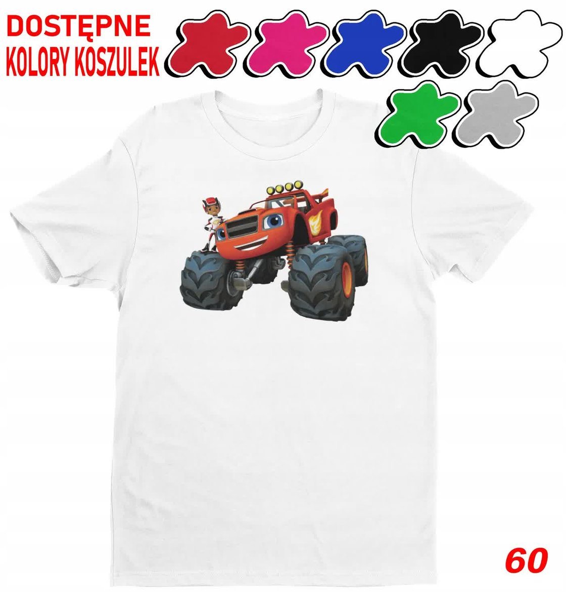 Dziecięca Koszulka Z Nadrukiem Duży Wybór Blaze Maszyny -L 146-152
