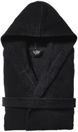 Szlafroki damskie - Essix Szlafrok bawełniany Aqua Hooded Noir Ostatnie Sztuki - miniaturka - grafika 1