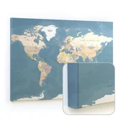 Tablice i flipcharty - Tablica magnetyczna CANVASboards 90x60 cm - obraz Mapa Świata - miniaturka - grafika 1