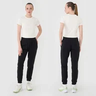 Spodnie damskie - Spodnie Damskie 4F Joggery Dresowe Dresy Modne Czarne 4FWMM00TTROF1138 S - miniaturka - grafika 1