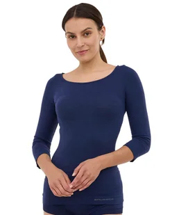 Koszulka damska rękaw 3/4 z wełną Brubeck COMFORT MERINO - Koszulki i topy damskie - miniaturka - grafika 1