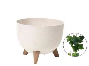 LAMELA Donica MISA ROMA śr. 47 cm beżowa - Donice - miniaturka - grafika 1