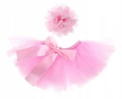 Ozdoby do włosów - Ubranko różowe dla dziewczynki noworodka opaska na głowę sesja zdjęciowa - miniaturka - grafika 1