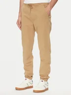 Spodnie męskie - Tommy Jeans Joggery Austin DM0DM20283 Beżowy Slim Fit - miniaturka - grafika 1