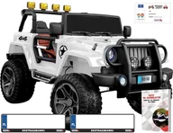 Pojazdy elektryczne dla dzieci - Pojazd Monster Jeep 4x4 Biały PA.WXE1688.BIA - miniaturka - grafika 1