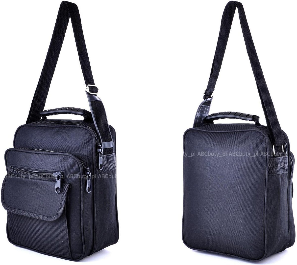 Mała CZARNA TORBA MĘSKA NA RAMIĘ DO PRACY PIONOWA TECZKA C5 20x25x11 cm 6 L