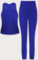 Koszulki i topy damskie - SPORTOWY KOMPLET TOP I LEGGINSY NIEBIESKI (YW88037-9) - J.STYLE - miniaturka - grafika 1