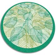 Dywany - Wewnętrzny dywan okrągły winylowy szkielet liści fi130 cm - miniaturka - grafika 1