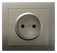 Gniazdka elektryczne - Ospel Kier satyna gniazdo pojedyncze GP-1W/45 GP-1W/45 - miniaturka - grafika 1