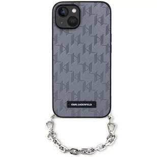 Karl Lagerfeld KLHCP14SSACKLHPG iPhone 14 6.1" srebrny/silver hardcase Saffiano Monogram Chain - Etui i futerały do telefonów - miniaturka - grafika 2