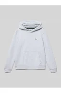 Bluzy damskie - Bluza z kapturem o luźnym kroju z mieszanki bawełny - Lacoste - miniaturka - grafika 1