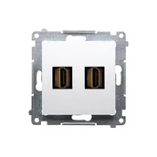 Gniazdka elektryczne - Kontakt Simon KONTAKT - Gniazdo HDMI Podwójne DGHDMI2.01/11 SIMON54 - miniaturka - grafika 1