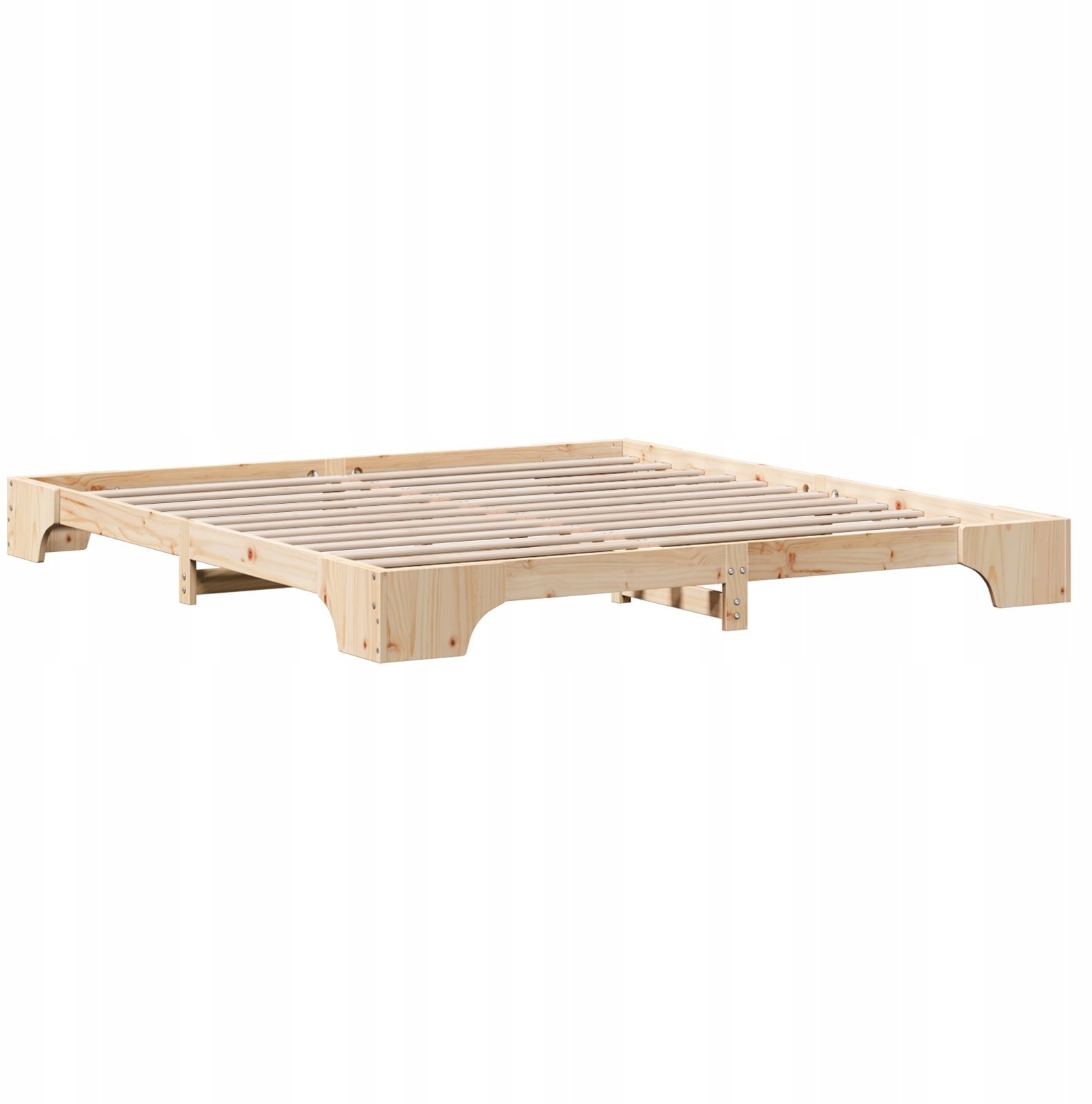vidaXL Łóżko 200x200 cm z litego drewna sosnowego