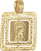Wisiorki - Zawieszka złota Medalik z grawerem laserowym pr.585 - miniaturka - grafika 1