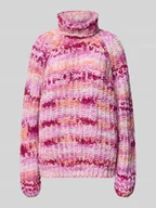 Swetry damskie - Sweter z dzianiny z golfem - miniaturka - grafika 1