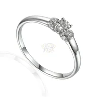 Pierścionki - Pierścionek z białego złota z diamentami R61125 W - miniaturka - grafika 1