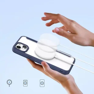 Etui Dux Ducis Skin X Pro do Apple iPhone 15 magnetyczny pokrowiec MagSafe z klapką - niebieski - Pozostałe akcesoria do telefonów - miniaturka - grafika 7