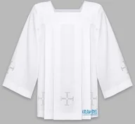 Szaty liturgiczne - Komża kapłańska haftowana - wzór: Krzyż - miniaturka - grafika 1