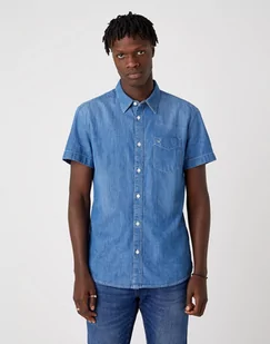 Koszula Męska Wrangler Ss 1Pkt Shirt Light Summer W5J15K30N-M - Koszule męskie - miniaturka - grafika 1