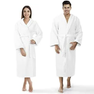 Szlafroki damskie - Szlafrok Frotte Prestiż S/M Biały Bawełniany Hotelowy 450G/M2 - miniaturka - grafika 1