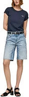 Spodenki damskie - Pepe Jeans Damskie fioletowe bermudy damskie, denim-HQ8, 27W, Denim-hq8, 27W - miniaturka - grafika 1