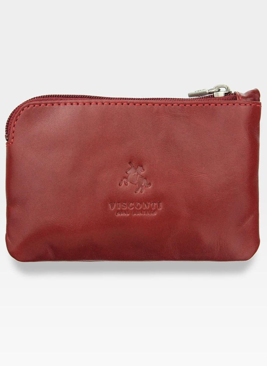 Skórzane Etui Na Klucze Visconti - czerwony