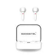 Słuchawki - Somostel Earbuds J38 TWS białe LCD - miniaturka - grafika 1