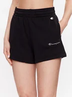 Spodenki damskie - Champion Szorty sportowe 116220 Czarny Regular Fit - miniaturka - grafika 1