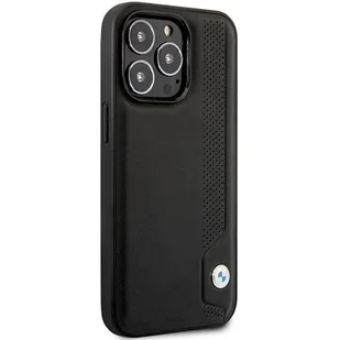 Etui BMW BMHCP14L22RBDK iPhone 14 Pro 6,1" czarny/black hardcase Leather Blue Dots - Etui i futerały do telefonów - miniaturka - grafika 4