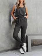 Kombinezony - Milan Kiss Kombinezon w kolorze antracytowym - miniaturka - grafika 1