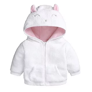 Bluzki dla niemowląt - Slowmoose Noworodki ubrania jesień zima ciepła kurtka z kapturem & Płaszcz Toddler Bear 12M / White - grafika 1
