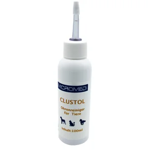 MICROMED Vet Clustol, Płyn do higieny uszu 100ml - Pielęgnacja uszu i oczu zwierząt - miniaturka - grafika 1