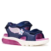 Buty dla dziewczynek - Sandały Geox J Sandal Ciberdron G J55MWA 0ASKN C0694 S Granatowy - miniaturka - grafika 1