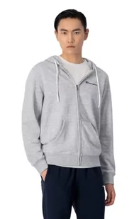 Champion Męska bluza z kapturem Legacy American Classics Heavy Power blend Terry małe logo na zamek błyskawiczny bluza z kapturem, szara, XXL - Bluzy męskie - miniaturka - grafika 1