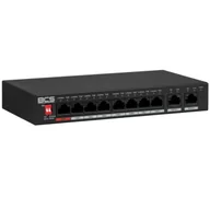 Akcesoria do monitoringu - Switch 8 portowy PoE BCS-L-SP0802G(2) 8 x PoE 100Mb/s 2 x Uplink Gigabit - miniaturka - grafika 1
