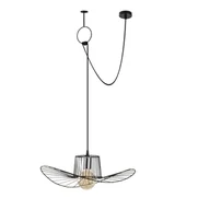 Lampy sufitowe - Czarna lampa wisząca Opviq lights Tel Chain - miniaturka - grafika 1