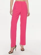 Spodnie damskie - YAS Spodnie materiałowe Likka 26030744 Różowy Regular Fit - miniaturka - grafika 1