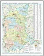 Mapy i plansze edukacyjne - EkoGraf, Województwo lubuskie mapa ścienna na podkładzie w drewnianej ramie, 1:200 000 - miniaturka - grafika 1