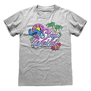 Popgear Damska koszulka Disney Bleib zwariowana boyfriend Fit T-shirt Heather Grey Boyfriend Fit T-Shirt - Koszulki i topy damskie - miniaturka - grafika 1