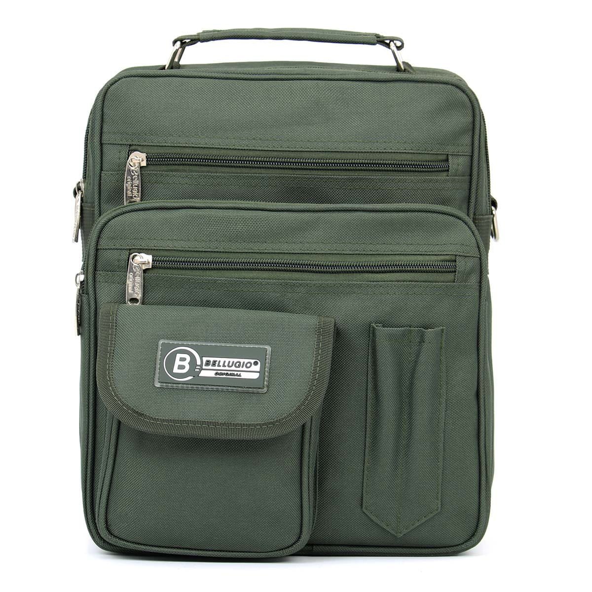 Torba męska do pracy A4 Bellugio ciemnozielona