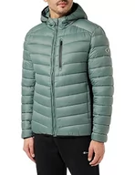 Kurtki męskie - Champion Legacy Outdoor-Hooded Light Nylon Kurtka Mężczyźni, Verde BLG/Nero, S - miniaturka - grafika 1