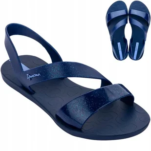 Sandały damskie Sportowe Ipanema Vibe Płaskie Eleganckie Wygodne Granat 39 - Sandały damskie - miniaturka - grafika 1
