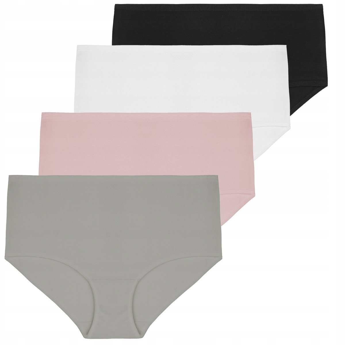 4X MAJTKI DAMSKIE FIGI Z WYSOKIM STANEM MAXI BIKINI GŁADKIE MORAJ XXL